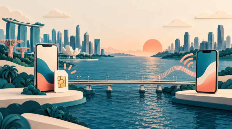 Stylised phones beside a bridge and city skylines, representing a weekend connectivity choice.